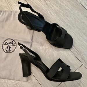 Hermès Eternite 80 Sandal High Heel Slingback Size 40